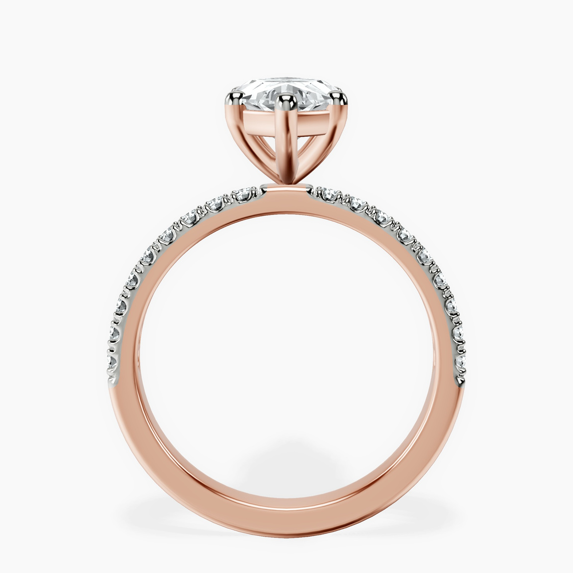 18kt Rose Gold Nomi Classic Eternity Lab Diamond Ring side right image one