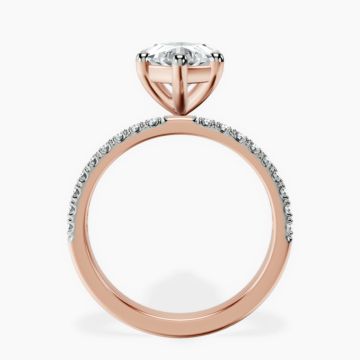 14kt Rose Gold Nomi Classic Eternity Lab Diamond Ring side right image one