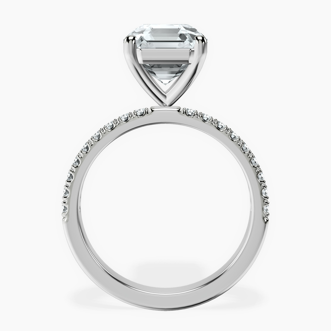 Platinum Nomi Classic Eternity Lab Diamond Ring side right image one