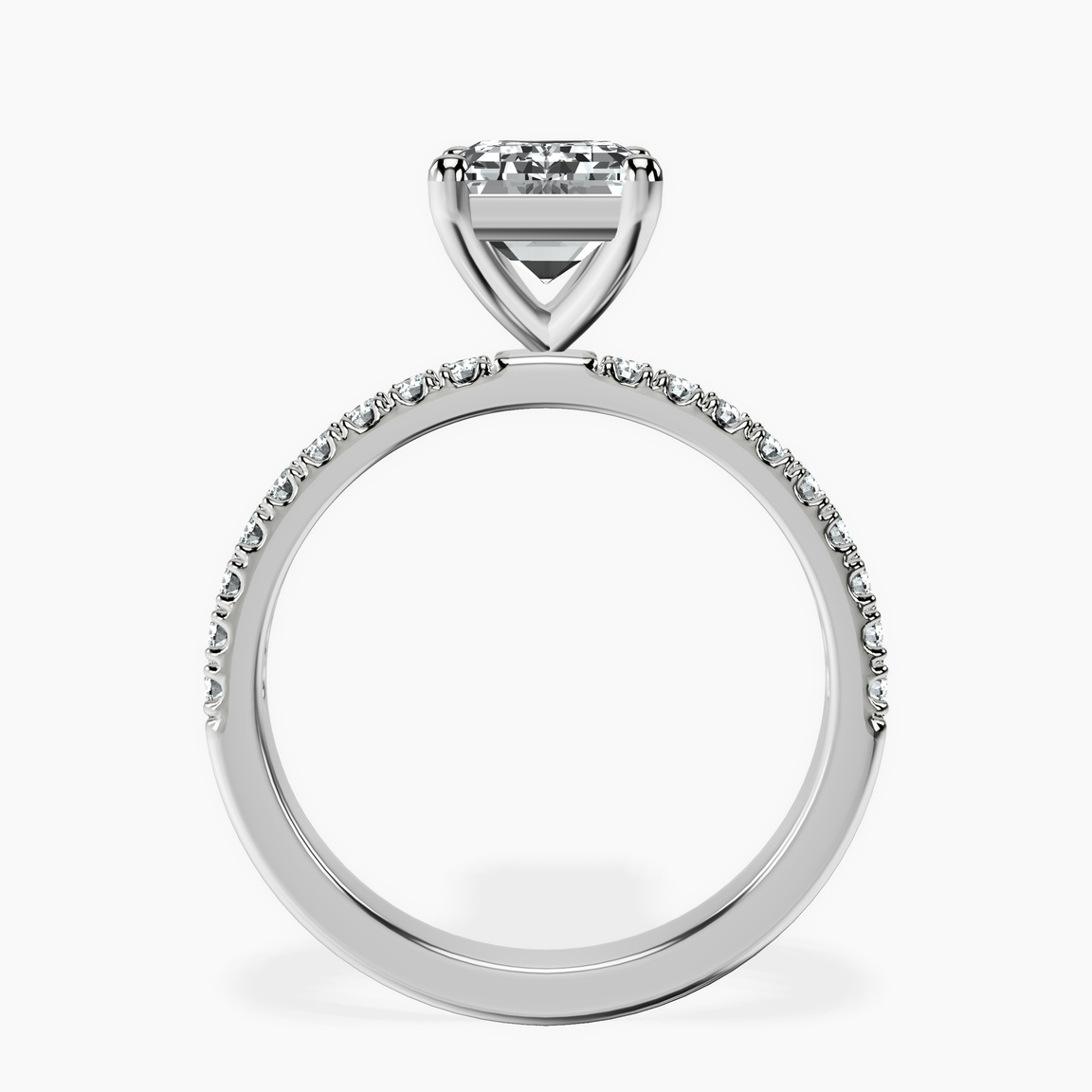 10kt White Gold Nomi Classic Eternity Lab Diamond Ring side right image one