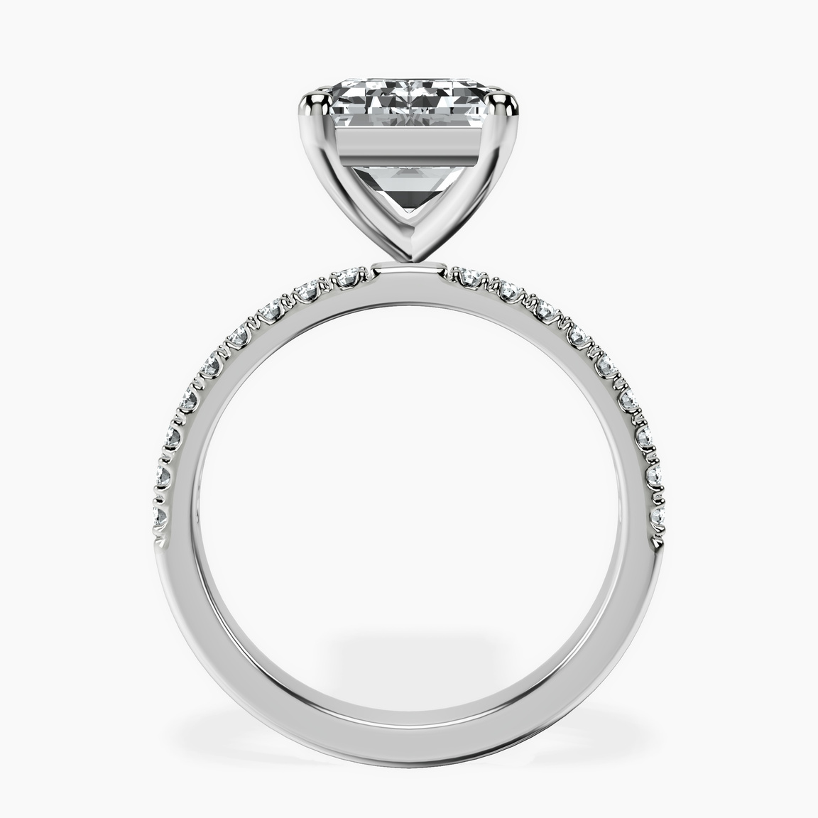 10kt White Gold Nomi Classic Eternity Lab Diamond Ring side right image one