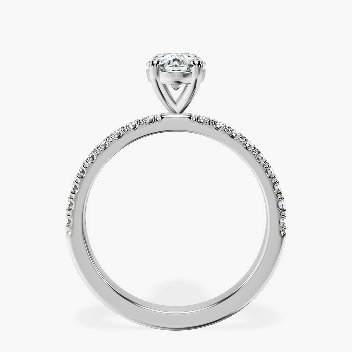 10kt White Gold Nomi Classic Eternity Lab Diamond Ring side right image one