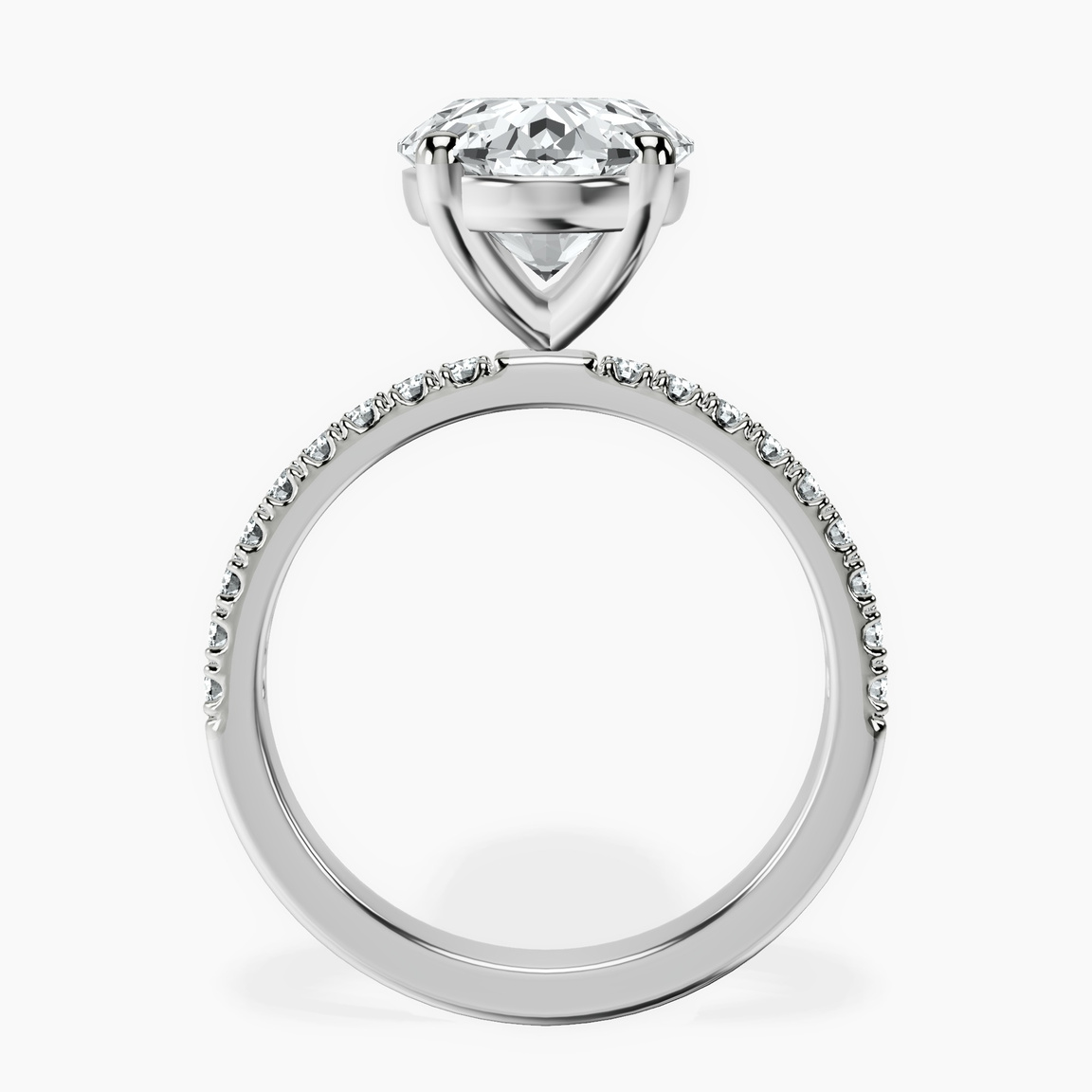 10kt White Gold Nomi Classic Eternity Lab Diamond Ring side right image one