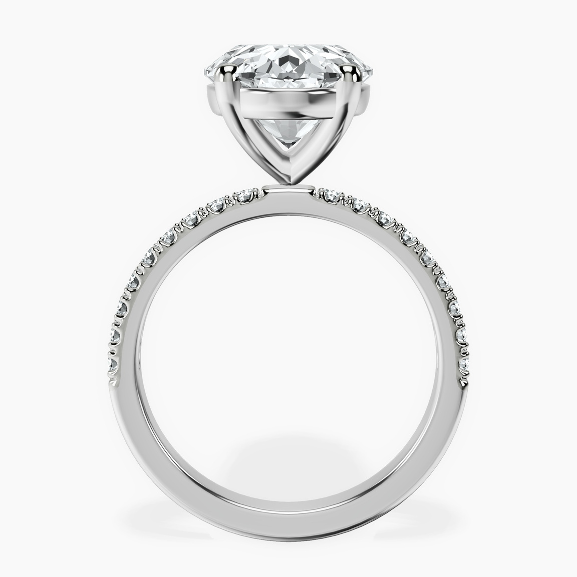 10kt White Gold Nomi Classic Eternity Lab Diamond Ring side right image one