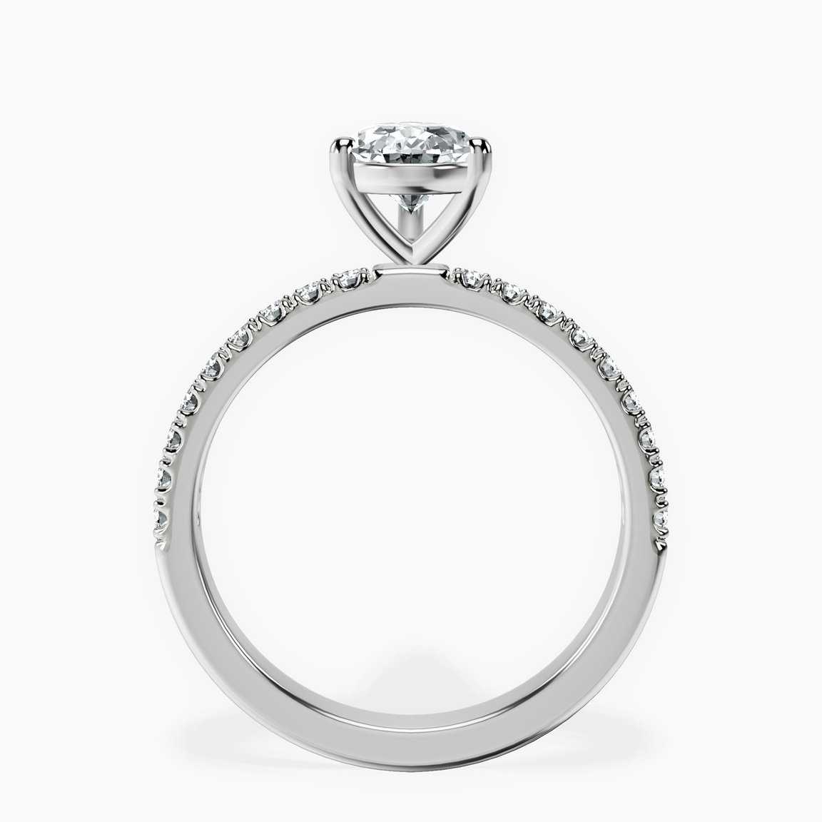 10kt White Gold Nomi Classic Eternity Lab Diamond Ring side right image one