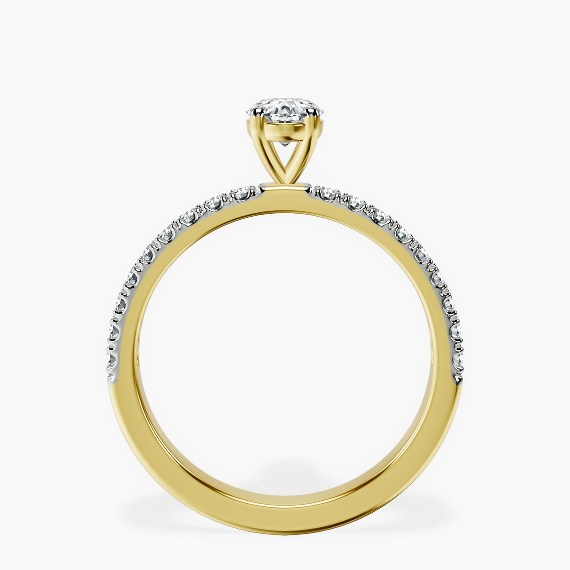 10kt Yellow Gold Nomi Classic Eternity Lab Diamond Ring side right image one
