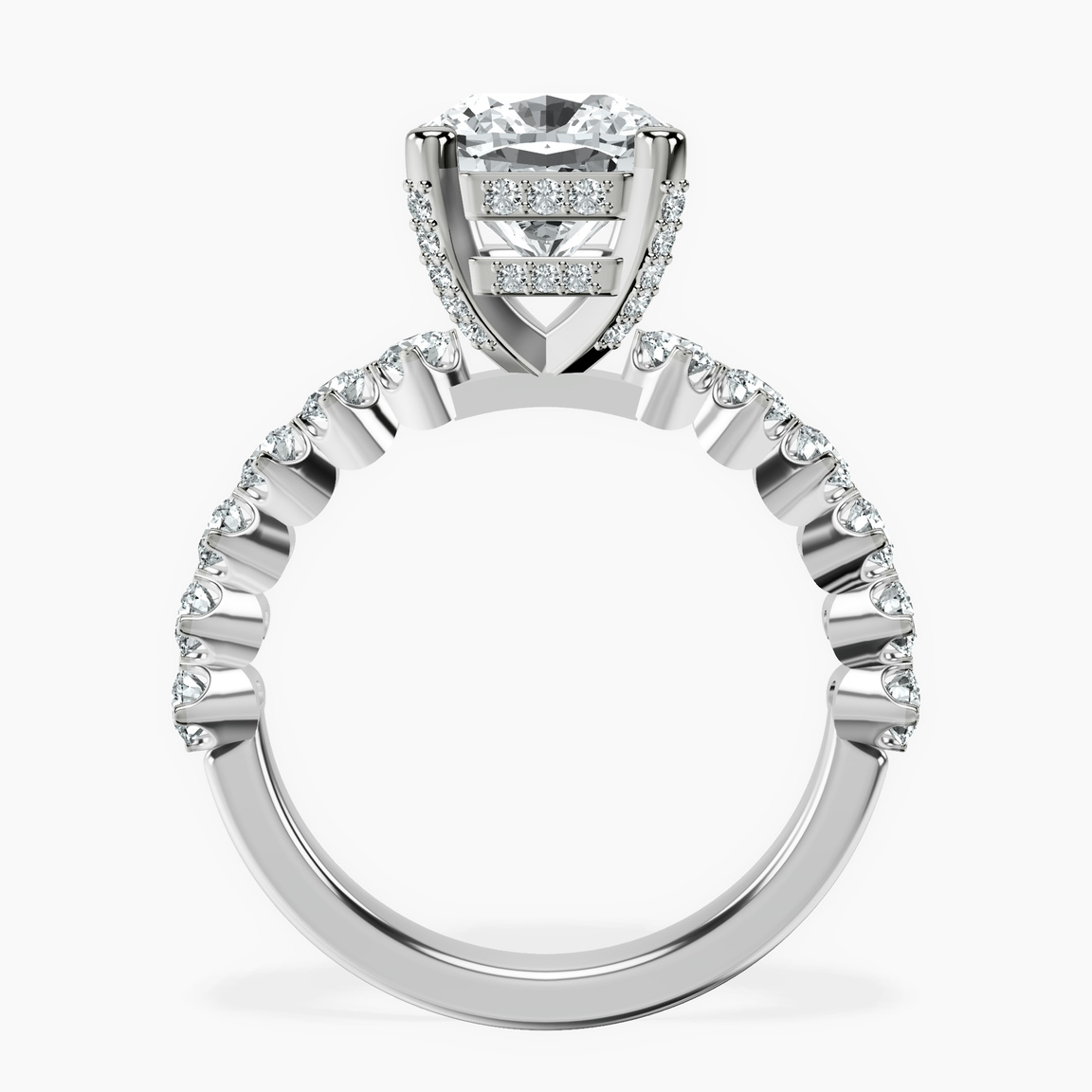 10kt White Gold Caitronia Floating Side Stones Lab Diamond Ring side right image one