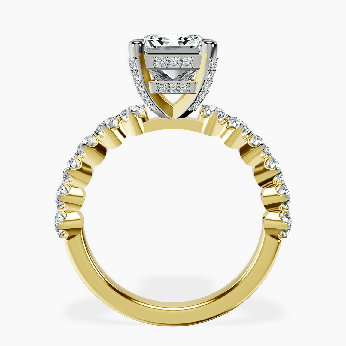 14kt Yellow Gold Caitronia Floating Side Stones Lab Diamond Ring side right image one
