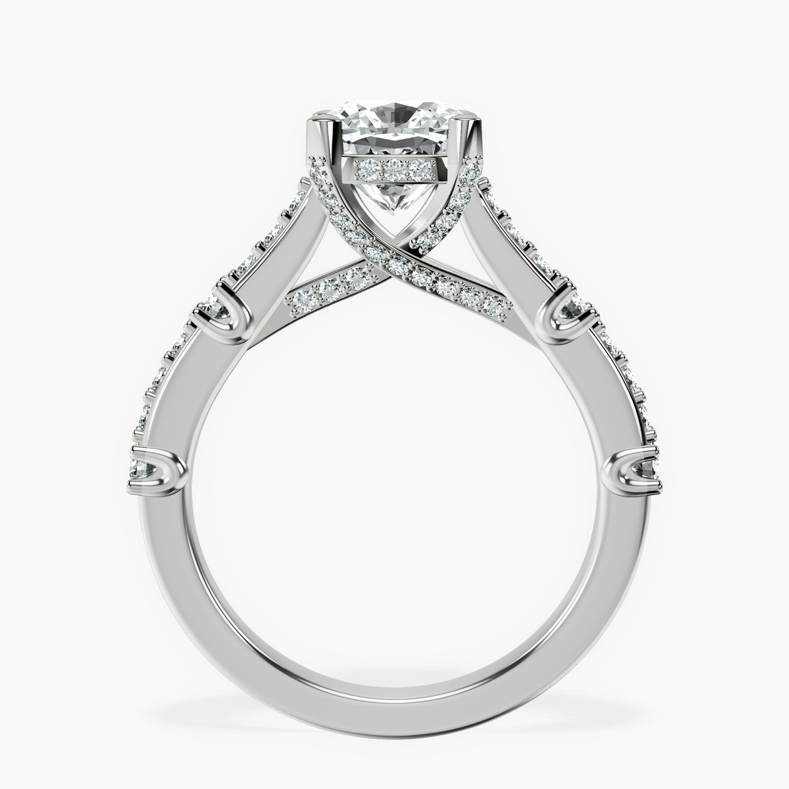 10kt White Gold Odyssey Hidden Halo Lab Diamond Ring side right image one