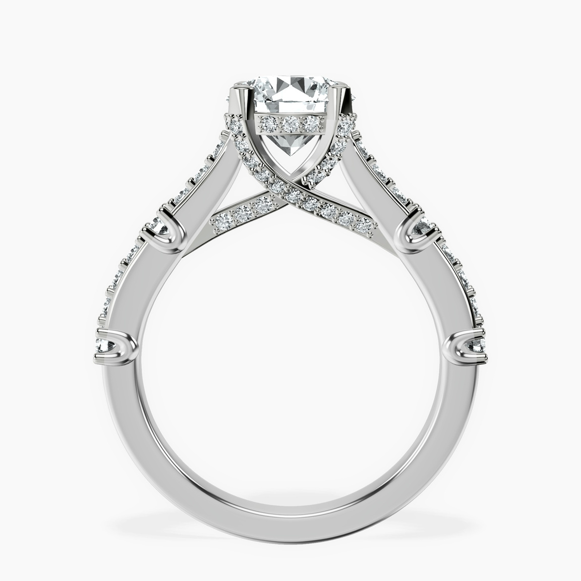 10kt White Gold Odyssey Hidden Halo Lab Diamond Ring side right image one