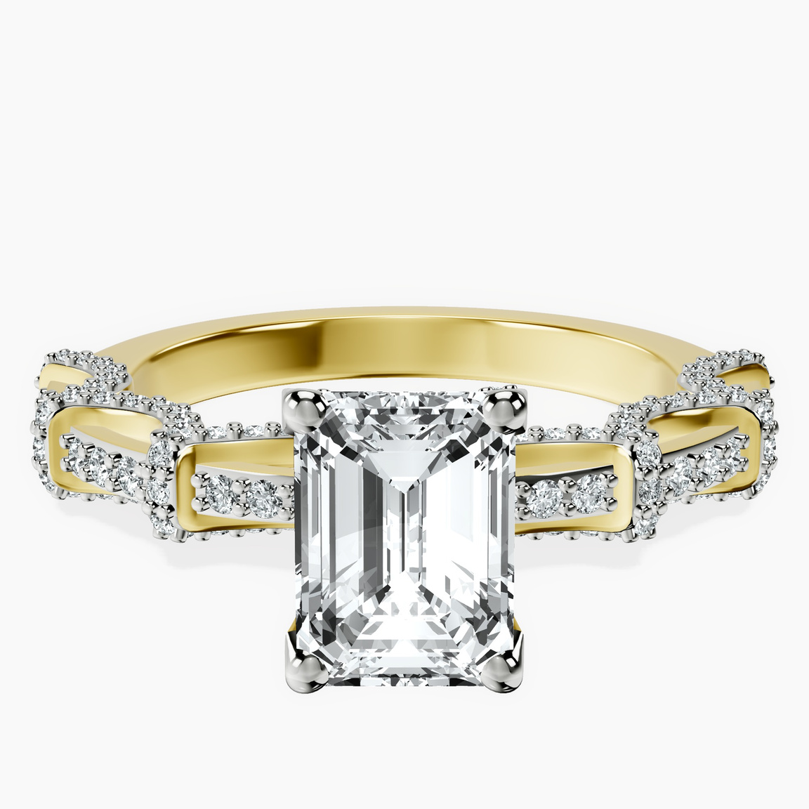 14kt Yellow Gold Ciara Petite Station Style Lab Diamond Ring front image