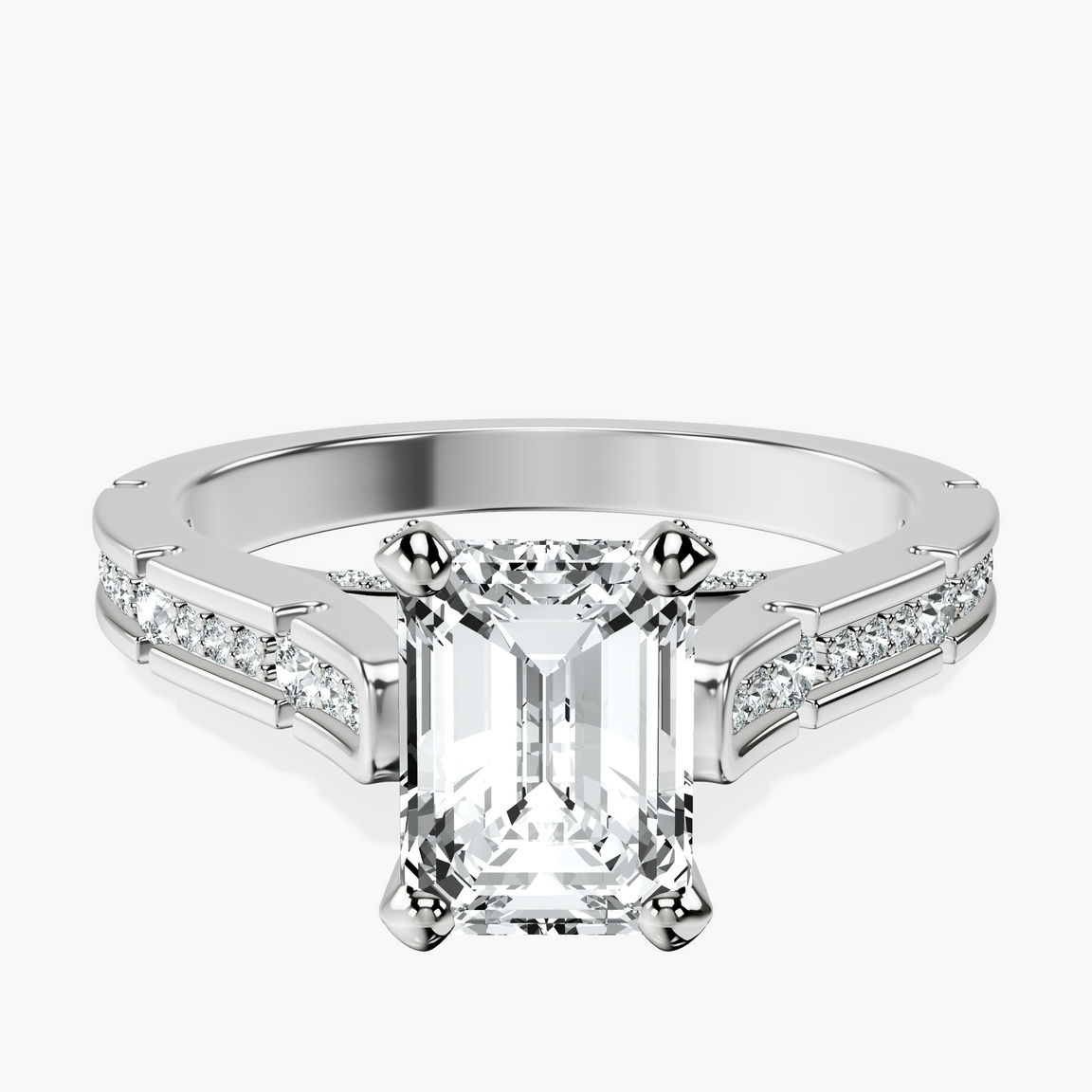 10kt White Gold Delphie Channel Set Lab Diamond Ring front image