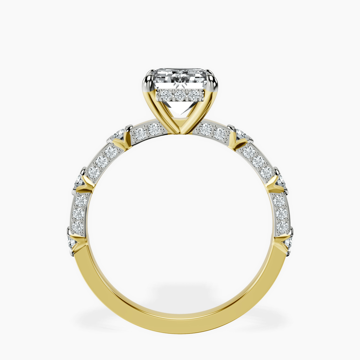 10kt Yellow Gold Majestic Love Lab Diamond Accent Ring side right image one
