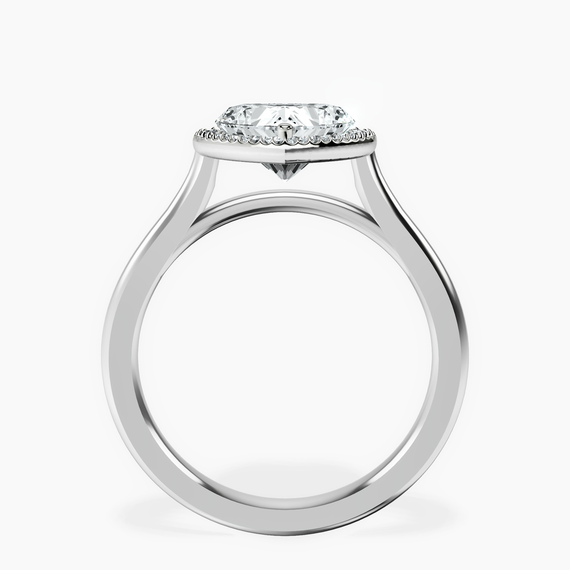 18ct White Gold Harriet Halo 2mm Lab Diamond Ring side right image one