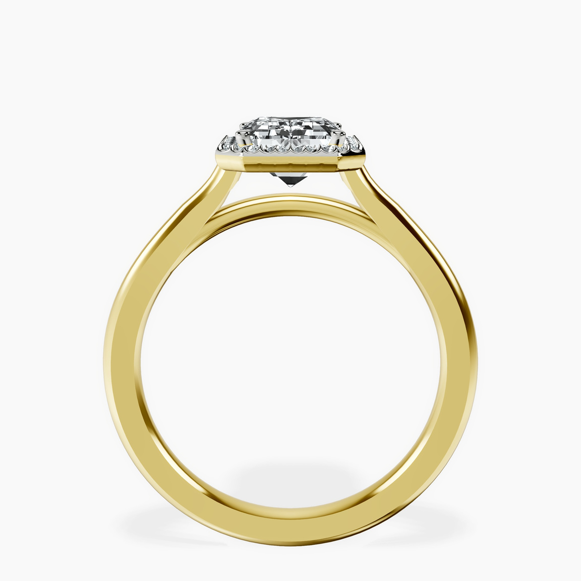 10kt Yellow Gold Harriet Halo 2mm Lab Diamond Ring side right image one