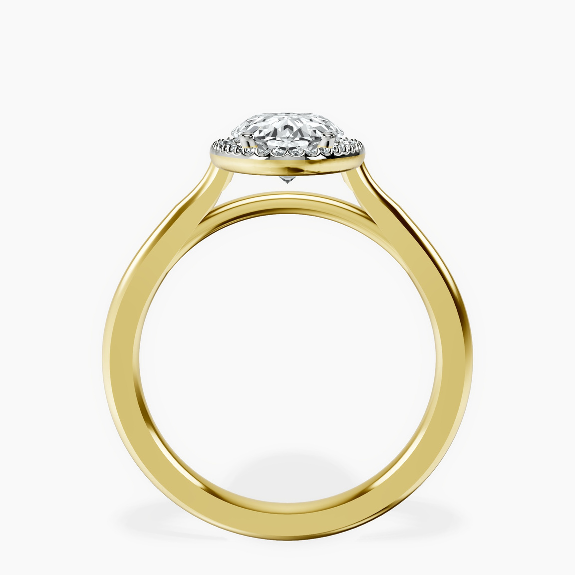 14kt Yellow Gold Harriet Halo 2mm Lab Diamond Ring side right image one
