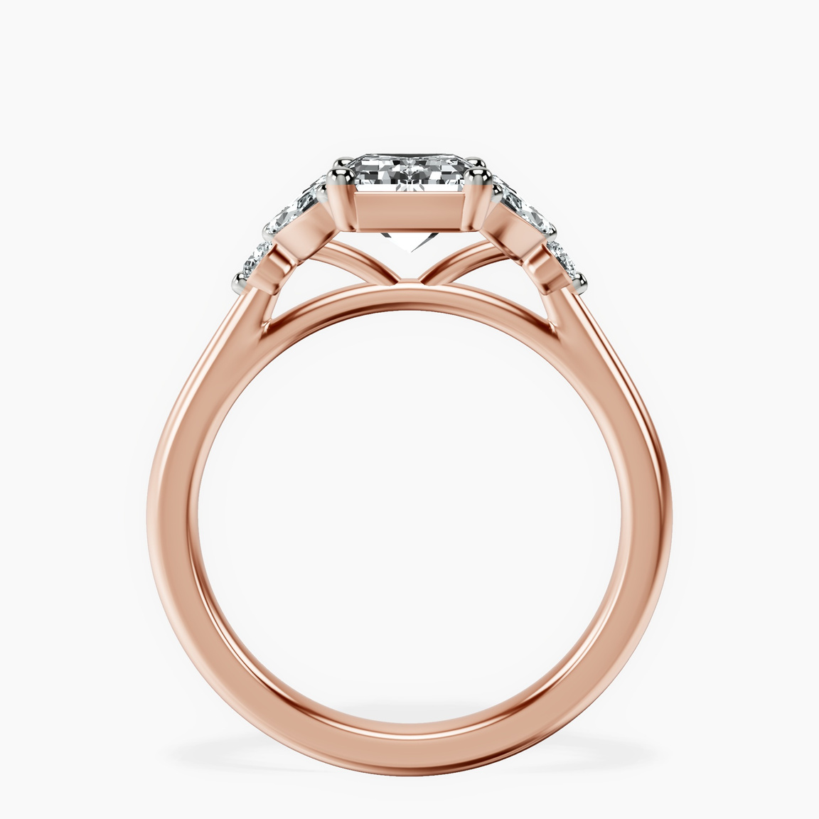 10kt Rose Gold Beatrice Marquise Side Stone Lab Diamond Ring side right image one