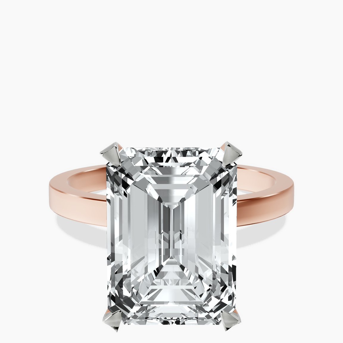 14kt Rose Gold Ember Secret Halo Lab Diamond Ring front image