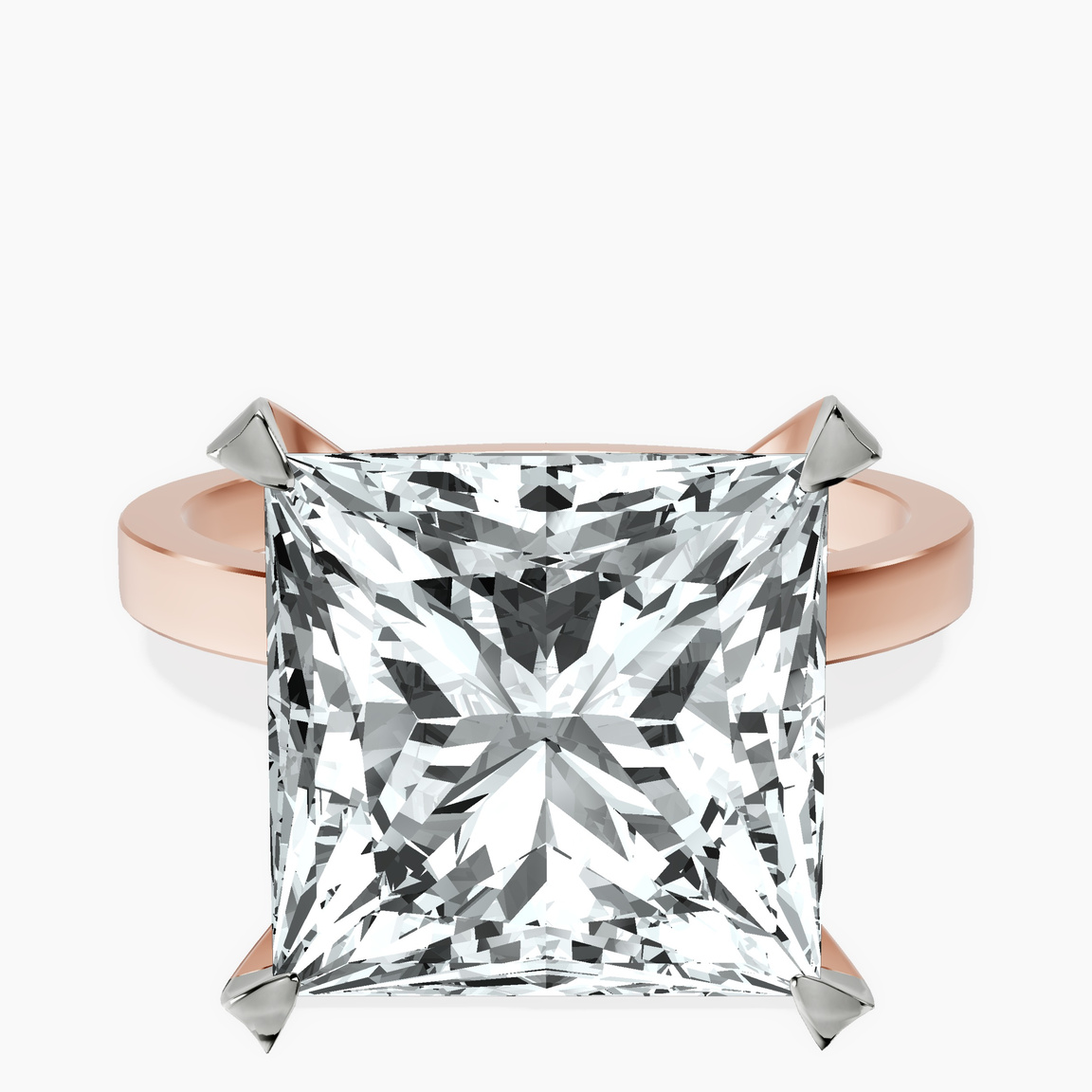 18kt Rose Gold Ember Secret Halo Lab Diamond Ring front image