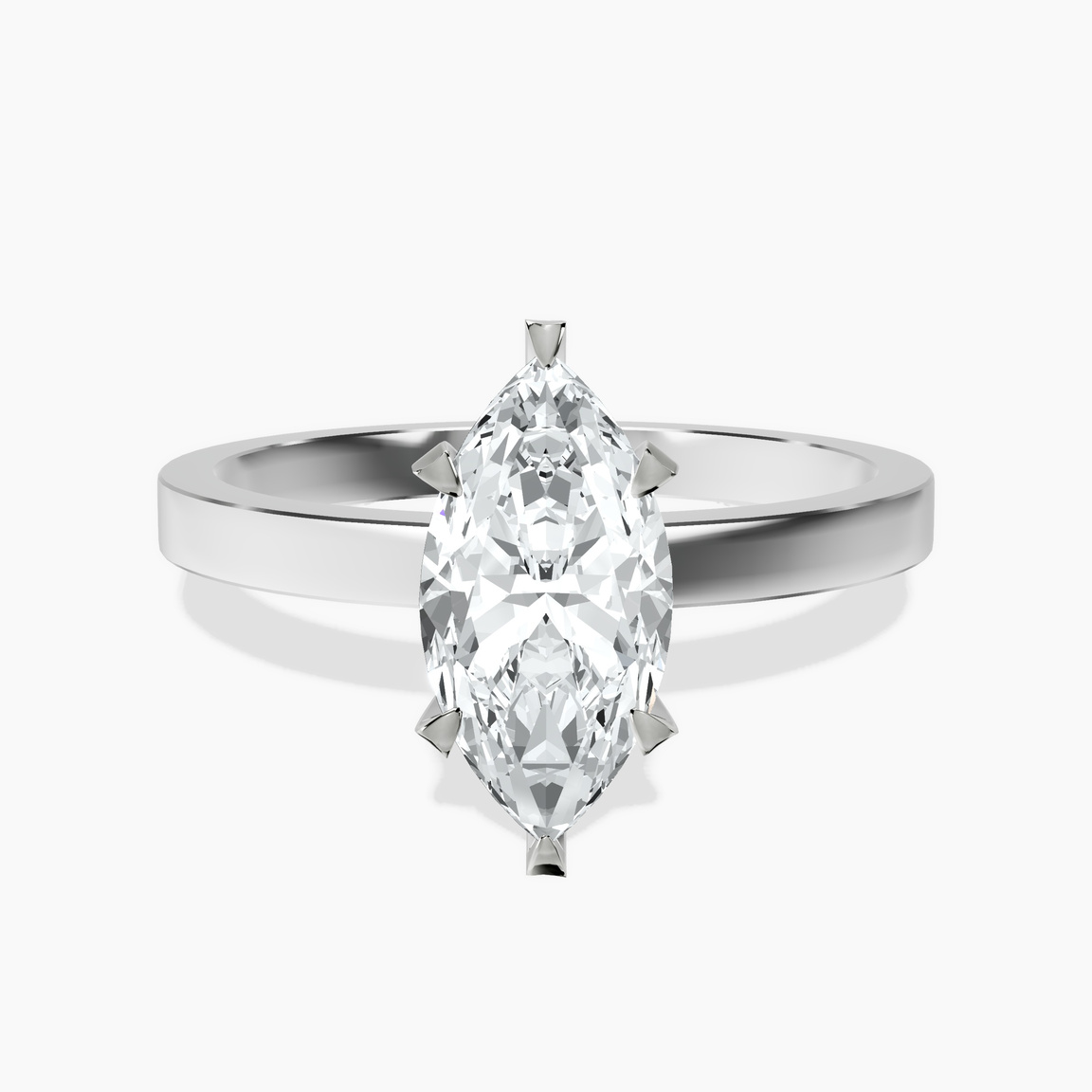 Platinum Ember Secret Halo Lab Diamond Ring front image