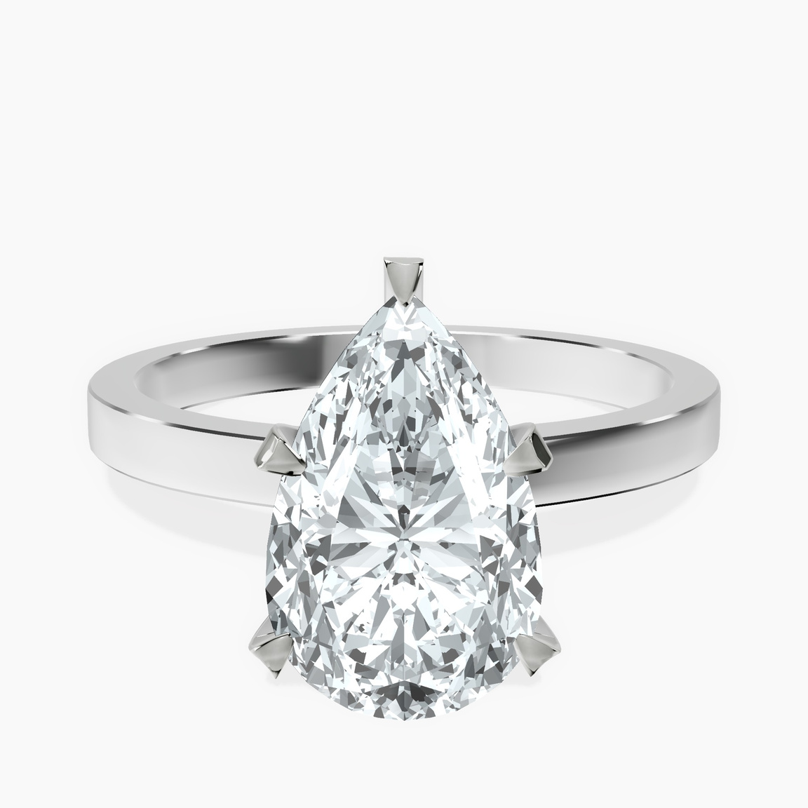 Platinum Ember Secret Halo Lab Diamond Ring front image