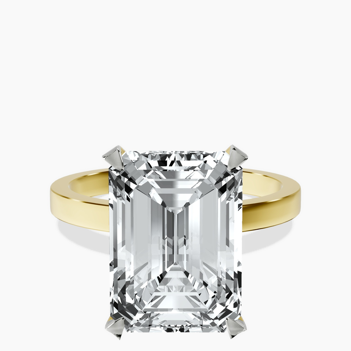 14kt Yellow Gold Ember Secret Halo Lab Diamond Ring front image