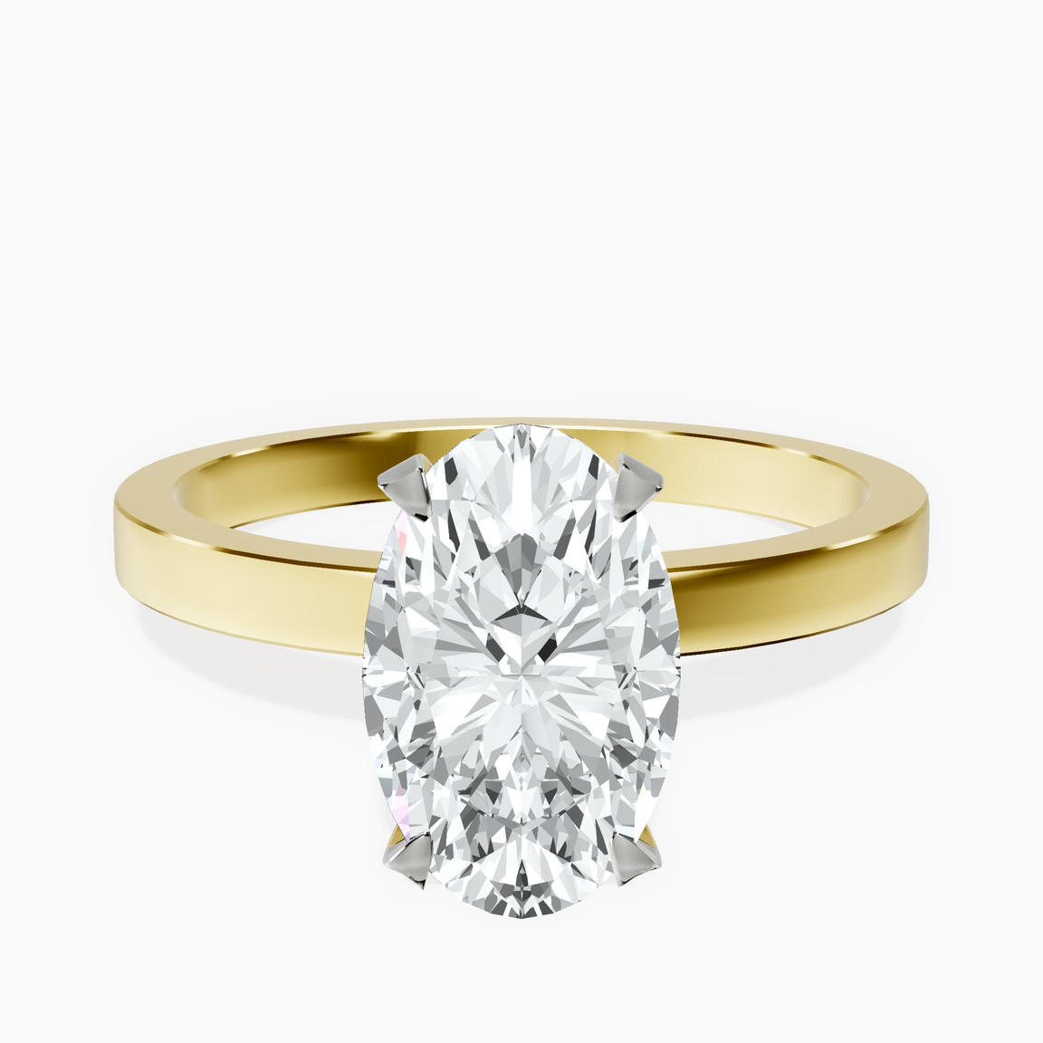 9ct Yellow Gold Ember Secret Halo Lab Diamond Ring front image