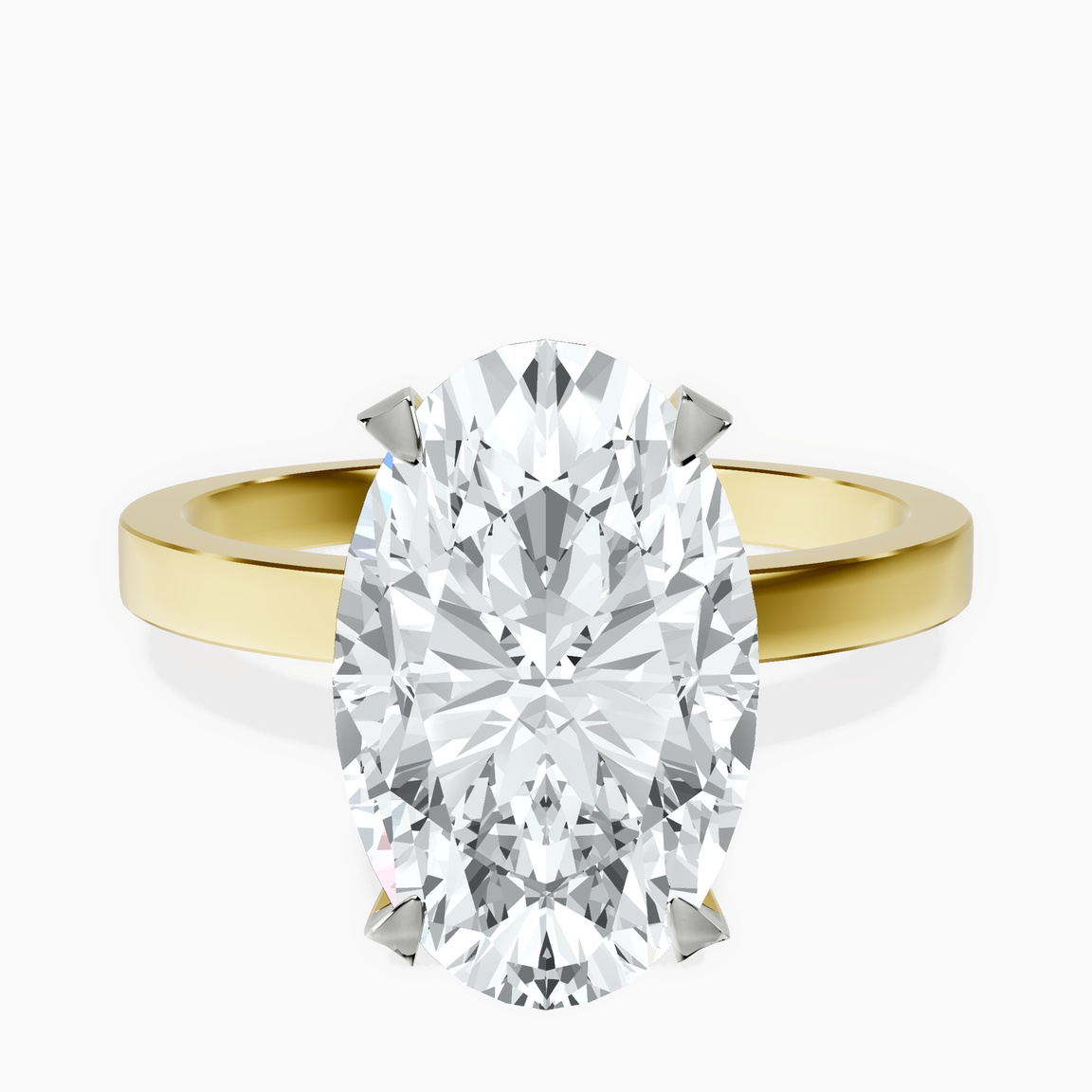 14kt Yellow Gold Ember Secret Halo Lab Diamond Ring front image