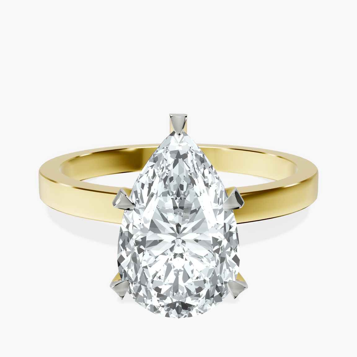 10kt Yellow Gold Ember Secret Halo Lab Diamond Ring front image