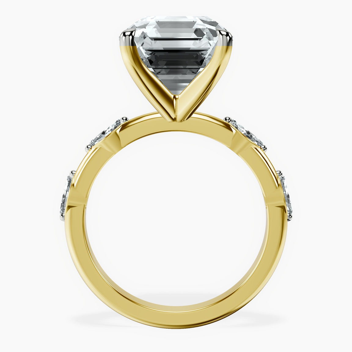 10kt Yellow Gold Sheryl Marquise Side Stone Lab Diamond Ring side right image one