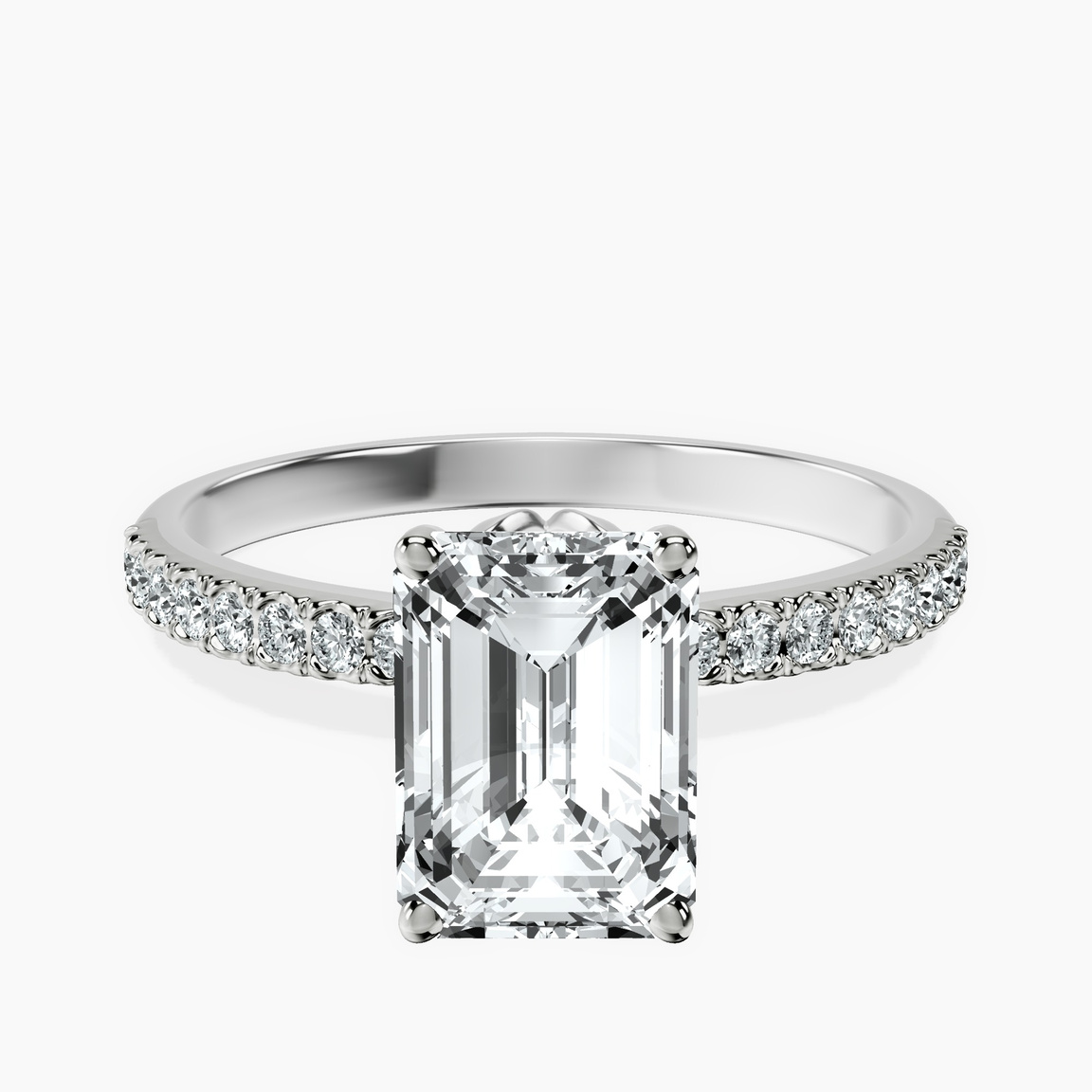 10kt White Gold Olivia Secret Halo Lab Diamond Ring front image