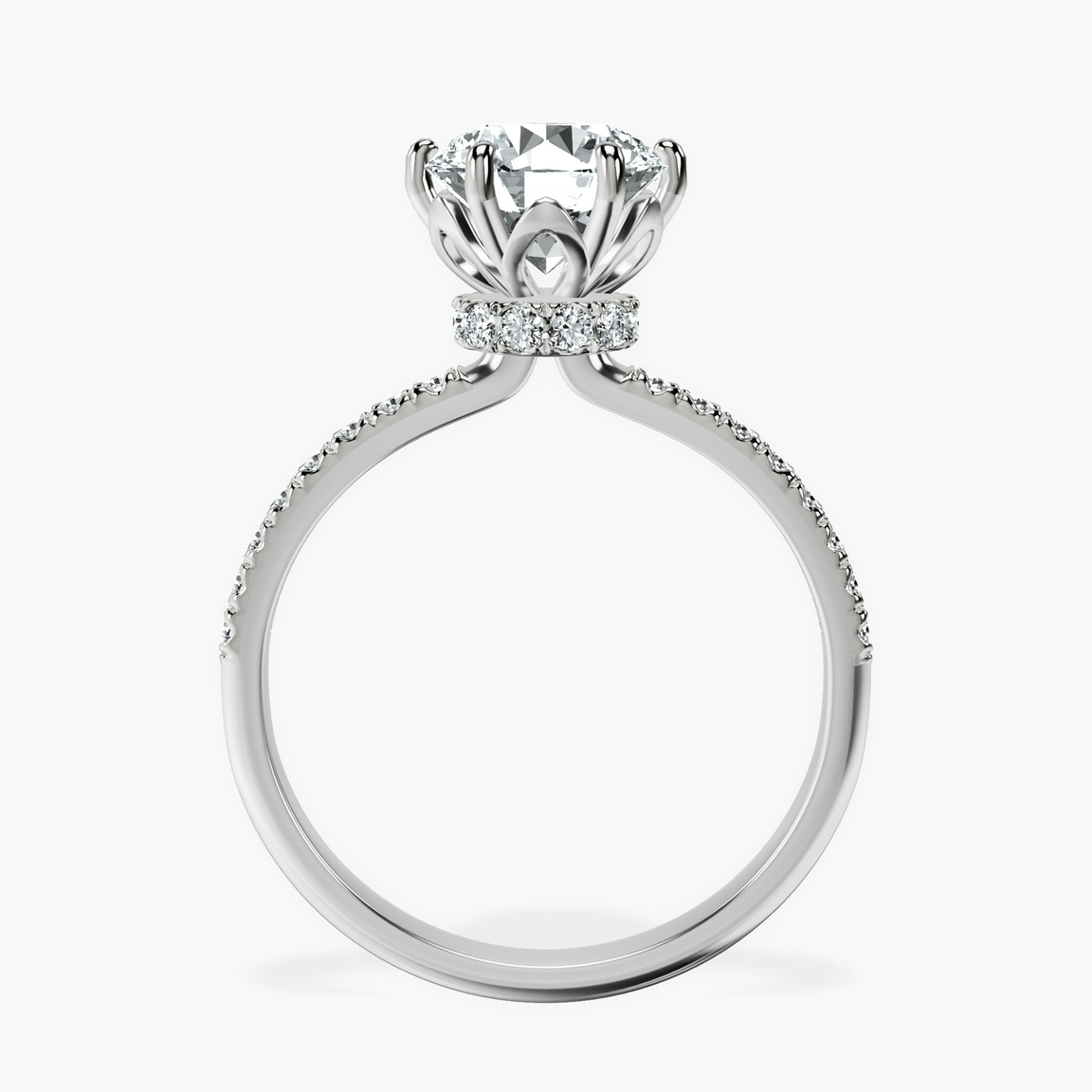 9ct White Gold Olivia Secret Halo Lab Diamond Ring side right image one
