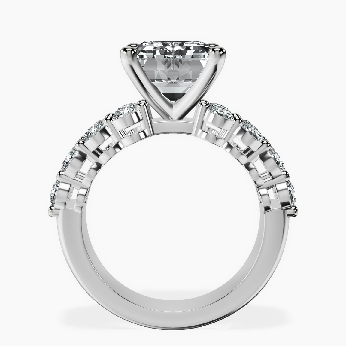 Platinum Twilight Side Round Lab Diamond Ring side right image one