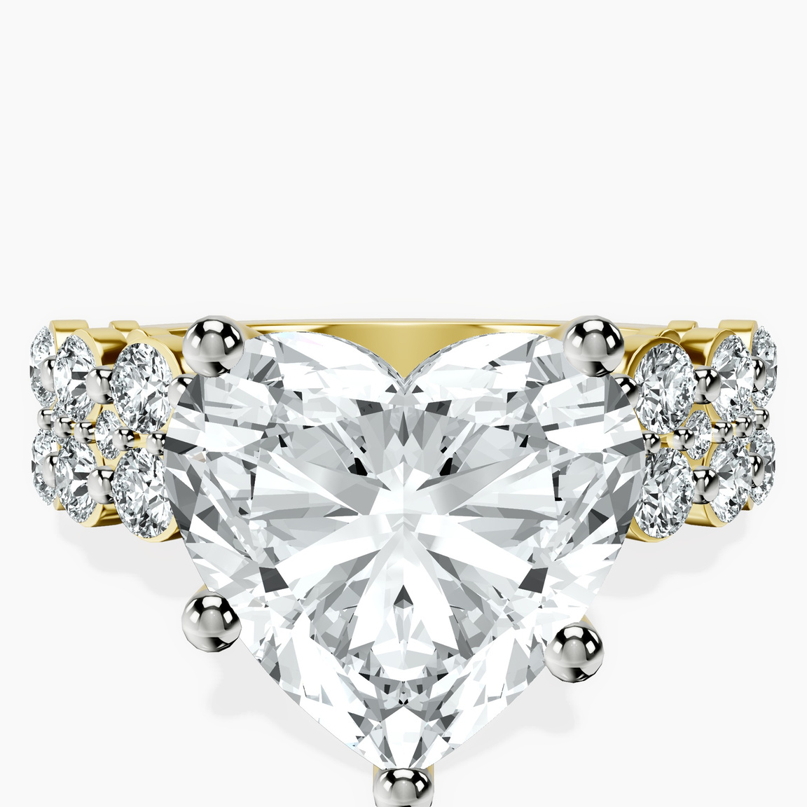 14kt Yellow Gold Twilight Side Round Lab Diamond Ring front image