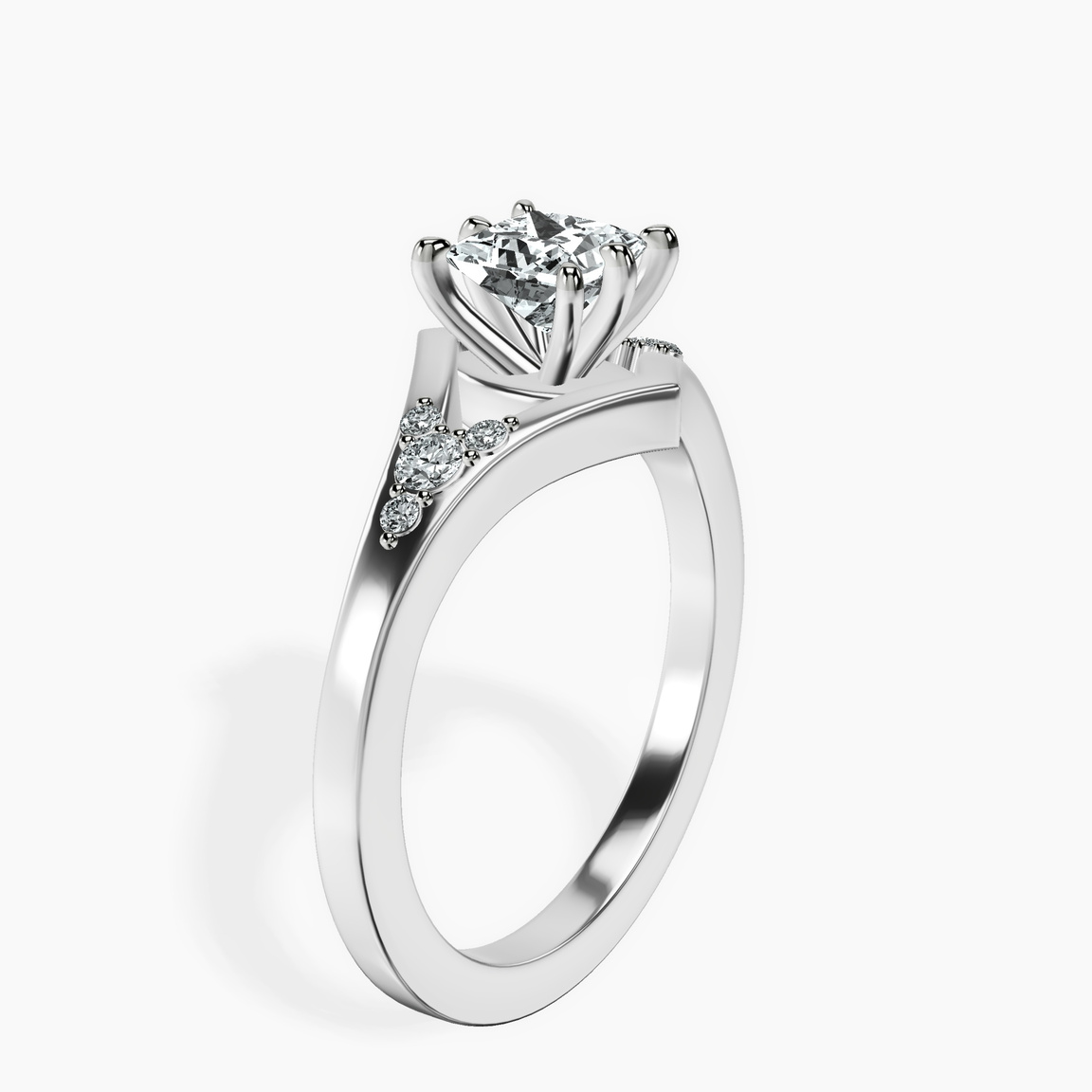 10kt White Gold Celestial Splendor Lab Diamond Ring standing product image one