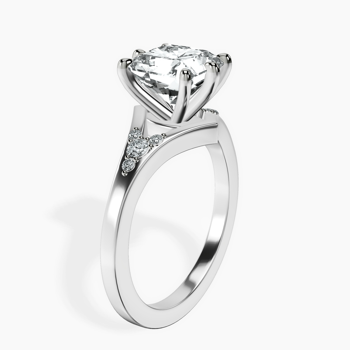 10kt White Gold Celestial Splendor Lab Diamond Ring standing product image one