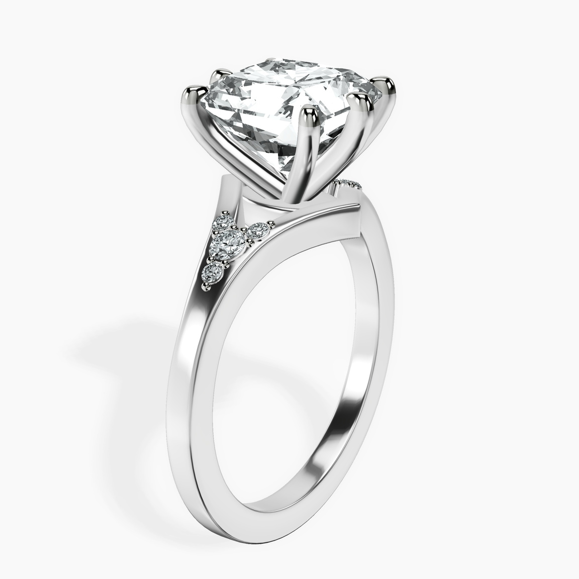 10kt White Gold Celestial Splendor Lab Diamond Ring standing product image one