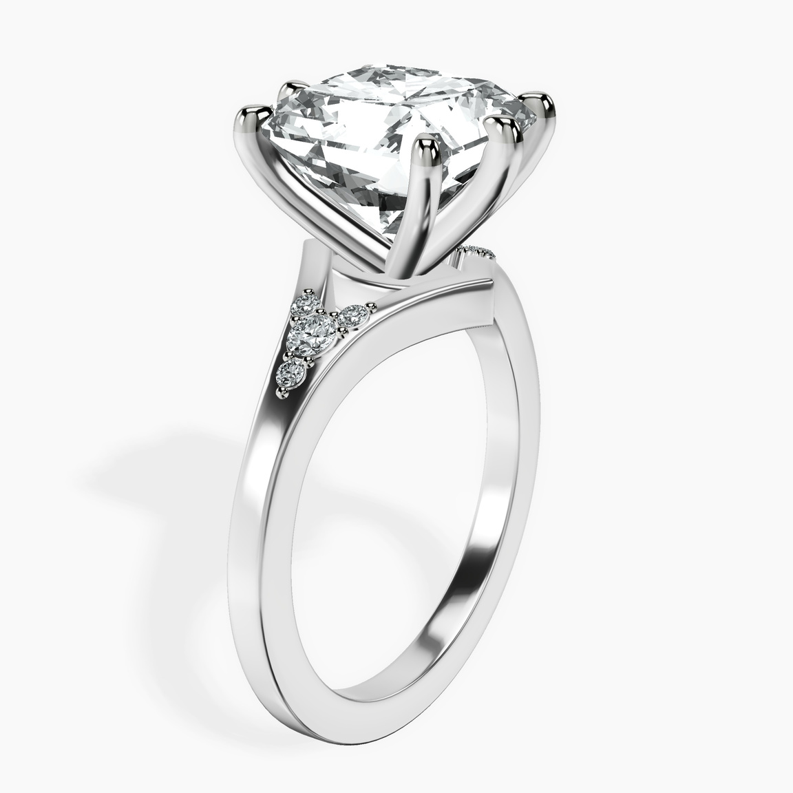 10kt White Gold Celestial Splendor Lab Diamond Ring standing product image one