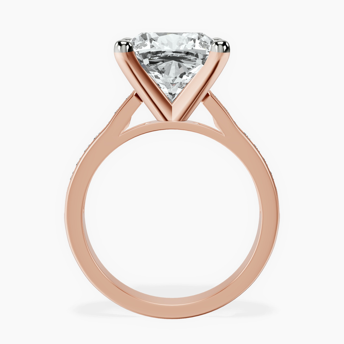 14kt Rose Gold Lucent Side Channel Set Lab Diamond Ring side right image one