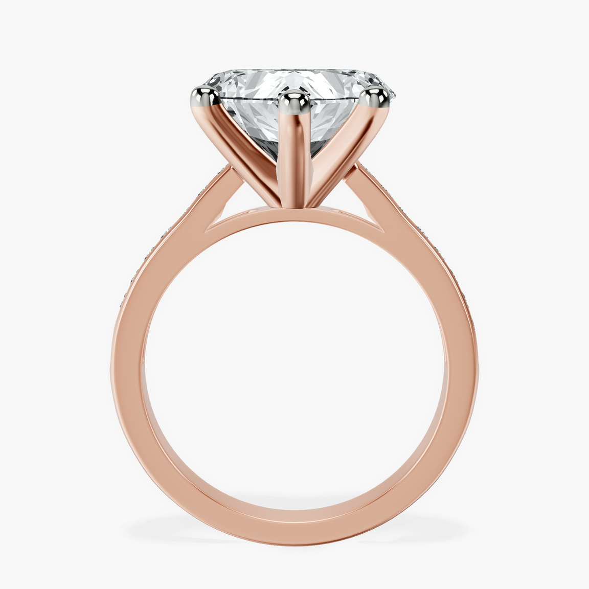 18kt Rose Gold Lucent Side Channel Set Lab Diamond Ring side right image one