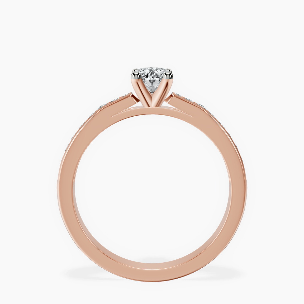 10kt Rose Gold Lucent Side Channel Set Lab Diamond Ring side right image one