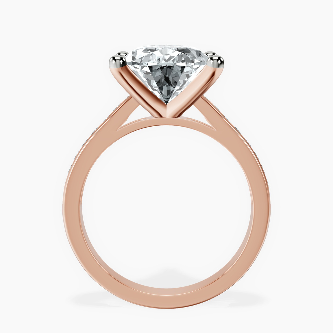 14kt Rose Gold Lucent Side Channel Set Lab Diamond Ring side right image one