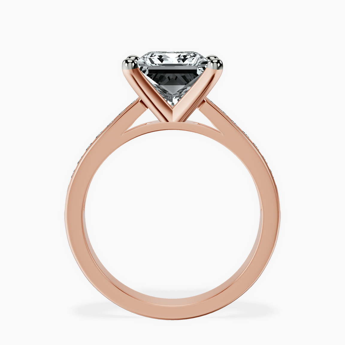 10kt Rose Gold Lucent Side Channel Set Lab Diamond Ring side right image one