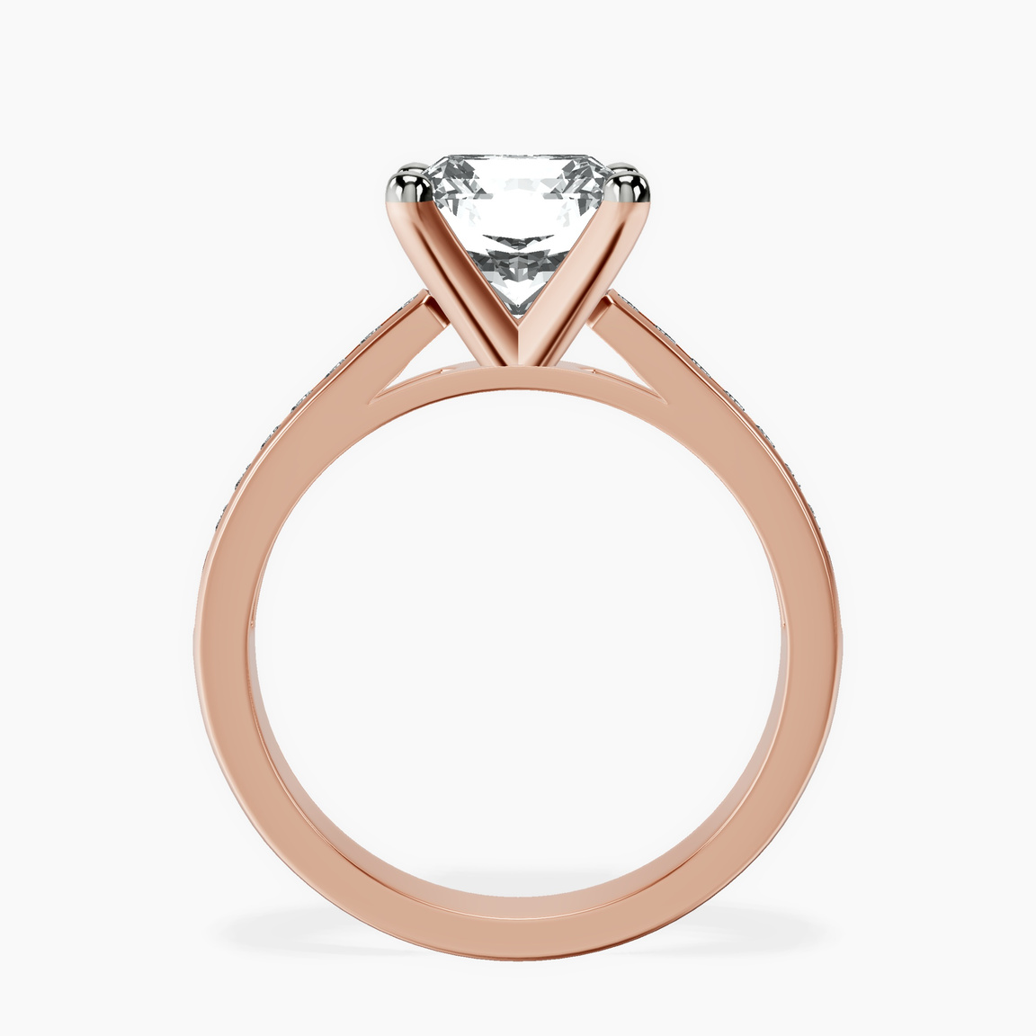 14kt Rose Gold Lucent Side Channel Set Lab Diamond Ring side right image one