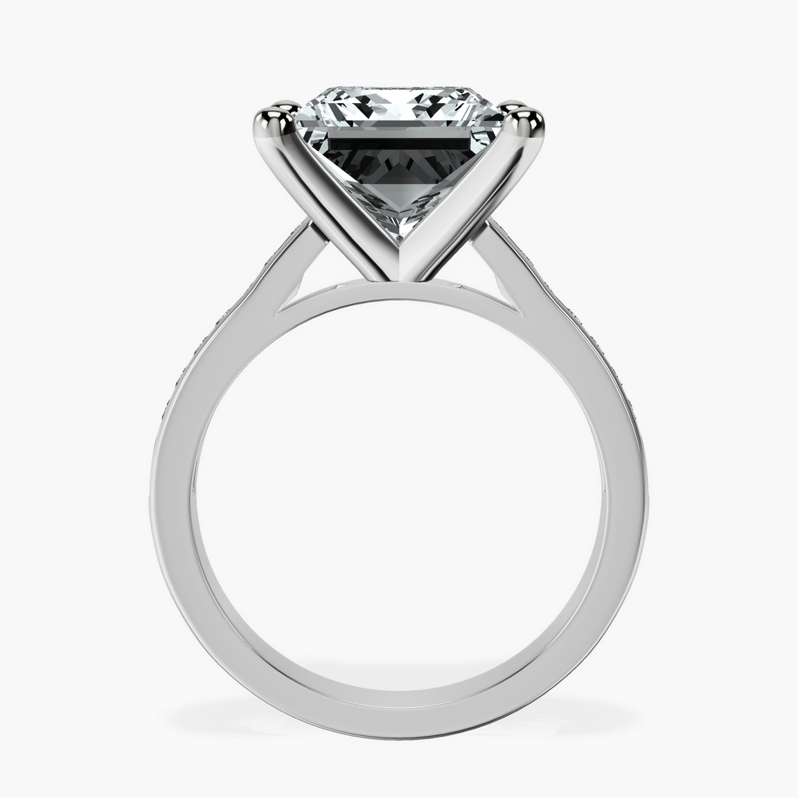 10kt White Gold Lucent Side Channel Set Lab Diamond Ring side right image one