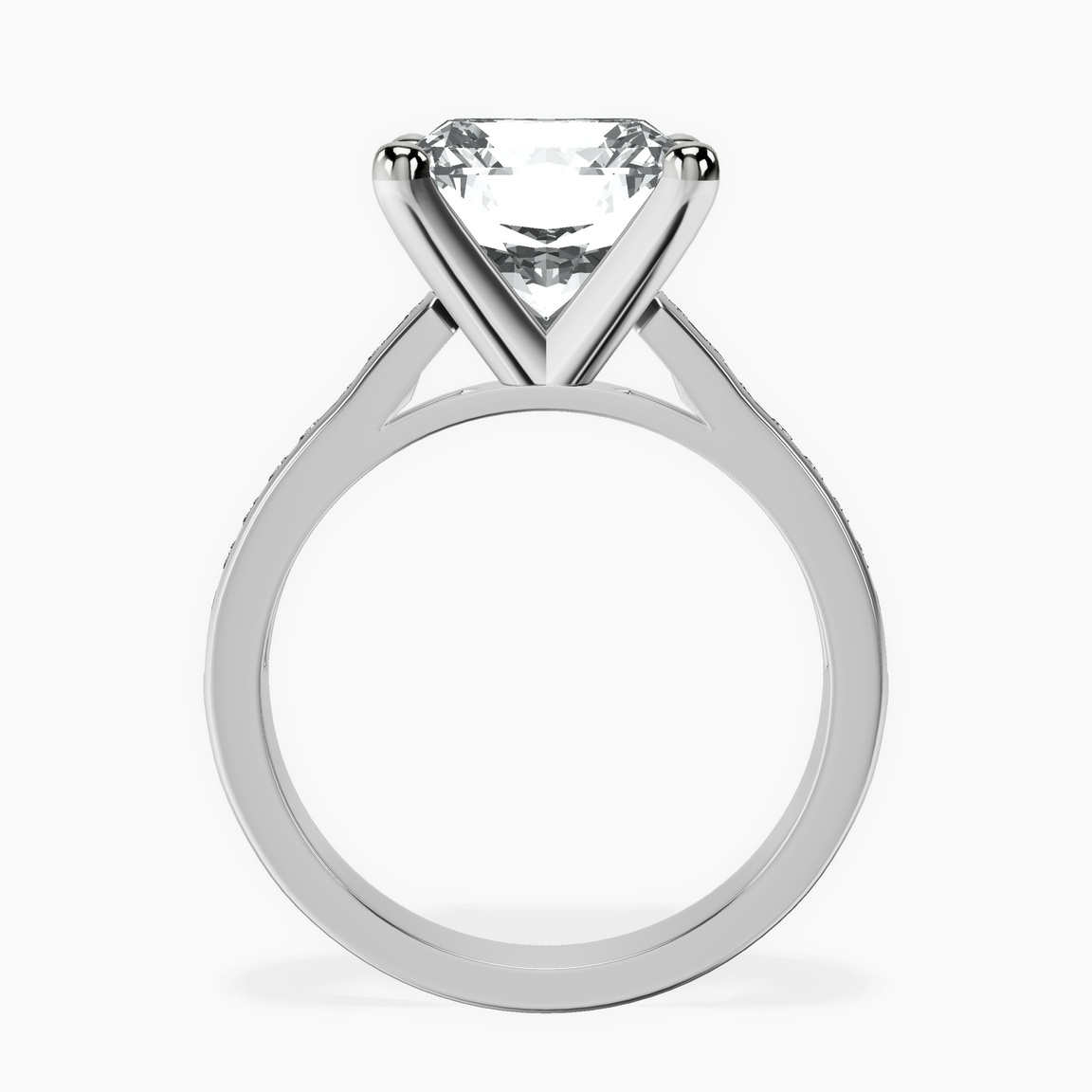 14kt White Gold Lucent Side Channel Set Lab Diamond Ring side right image one