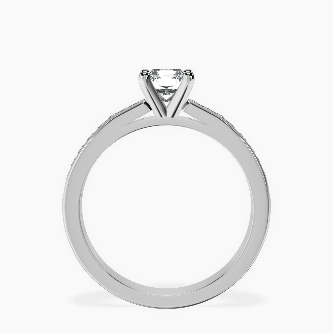 Platinum Lucent Side Channel Set Lab Diamond Ring side right image one