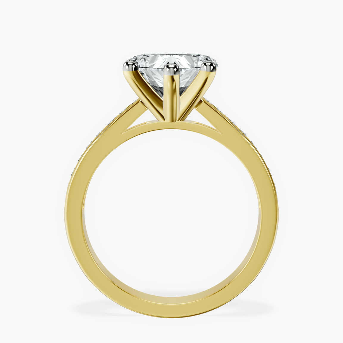 14kt Yellow Gold Lucent Side Channel Set Lab Diamond Ring side right image one