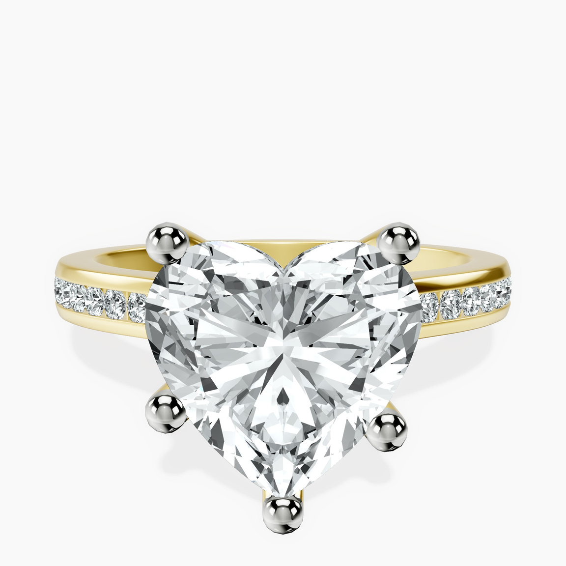 10kt Yellow Gold Lucent Side Channel Set Lab Diamond Ring front image