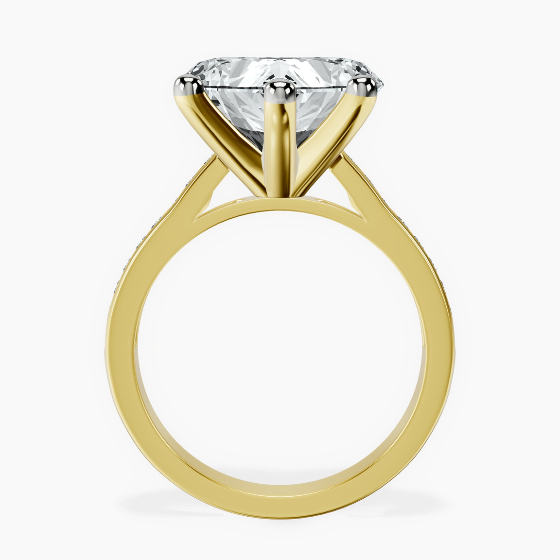 18kt Yellow Gold Lucent Side Channel Set Lab Diamond Ring side right image one